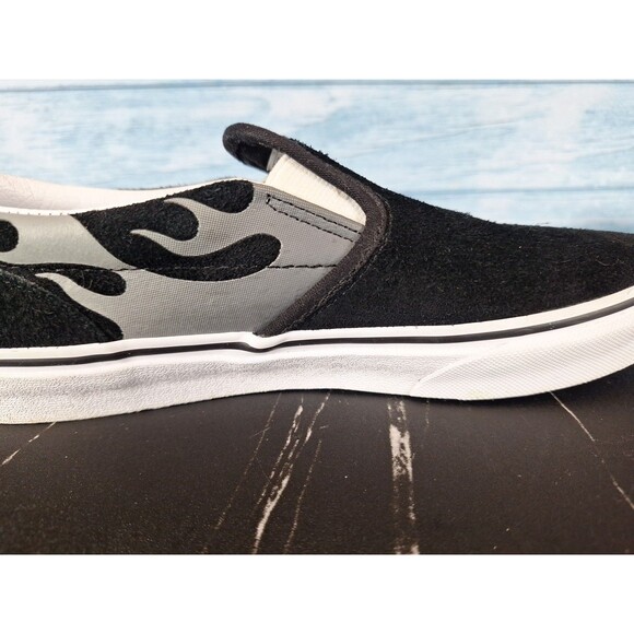 Vans Classic Slip On Black Grey Flame Skate Shoes Size 6 main image 8